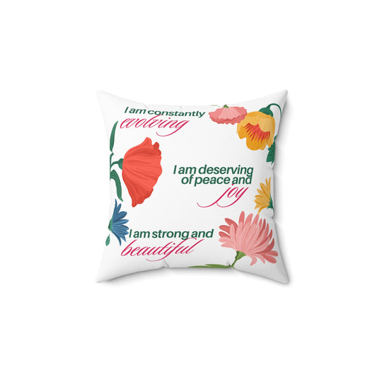 "I Am" Affirmation Pillow - Red