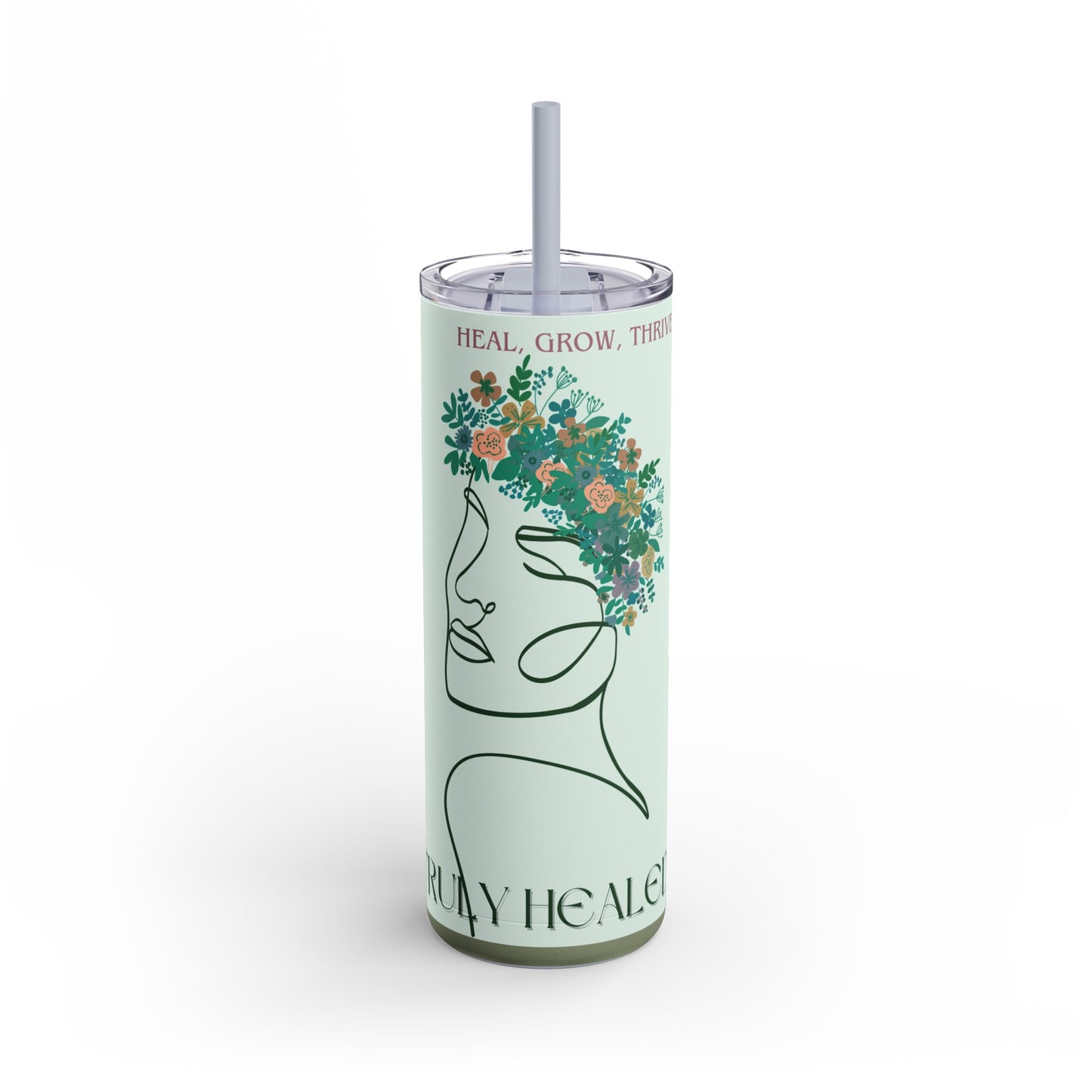 Heal, Grow, Thrive Tumbler, 20oz Green