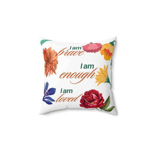 "I Am" Affirmation Pillow - (Fall Green)