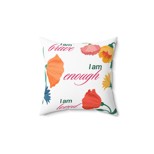 "I Am" Affirmation Pillow - Green