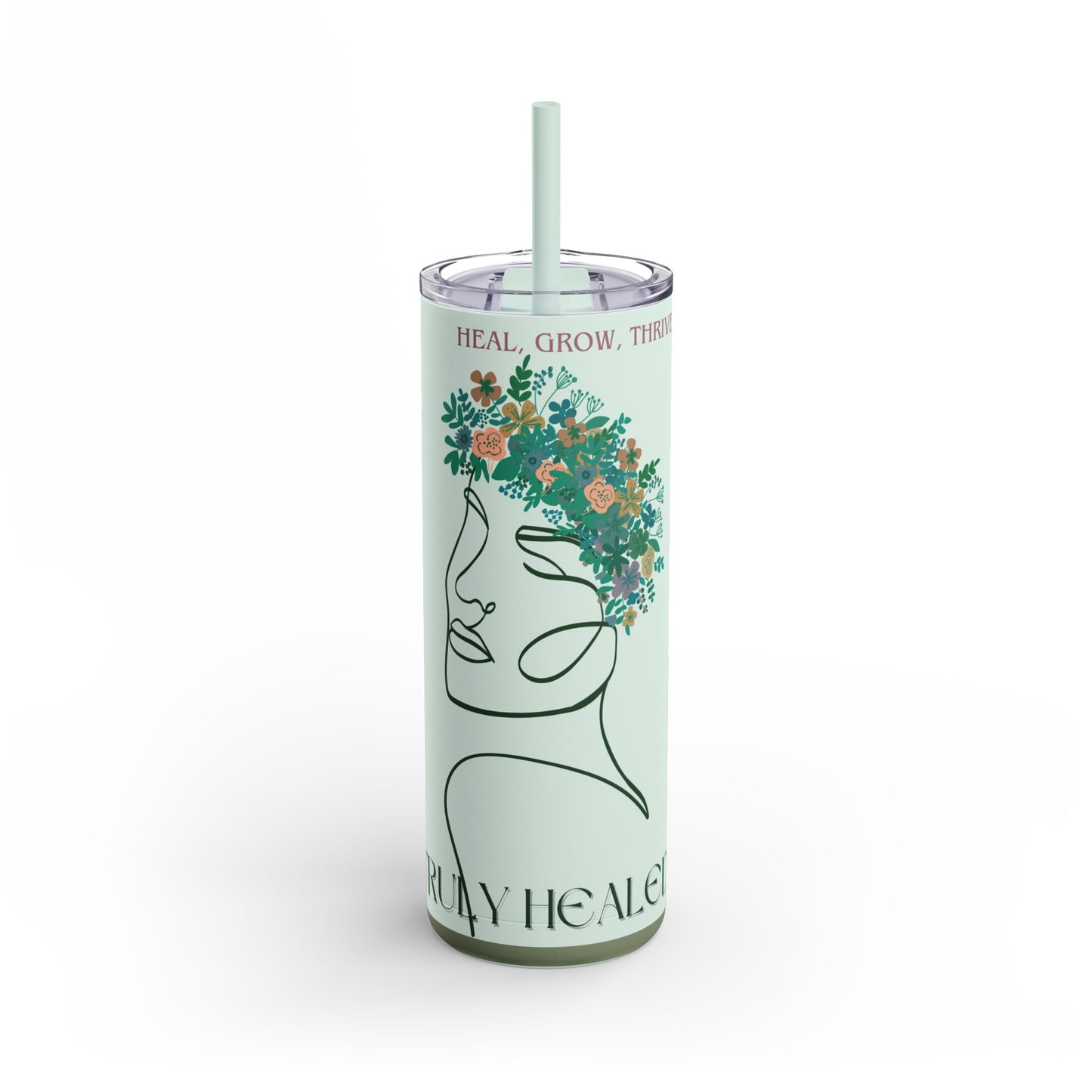 Heal, Grow, Thrive Tumbler, 20oz Green